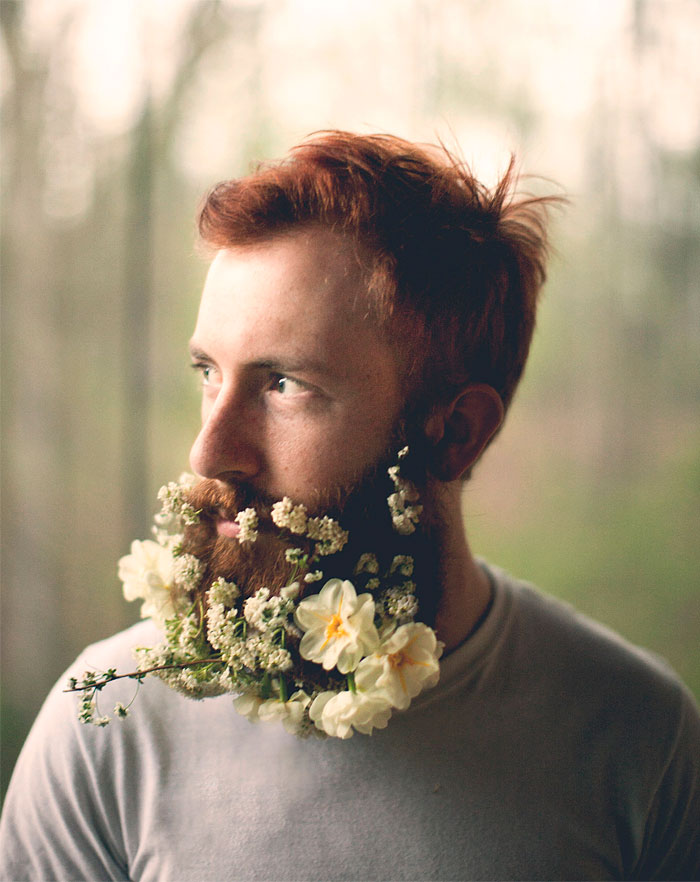 Barbas con flores