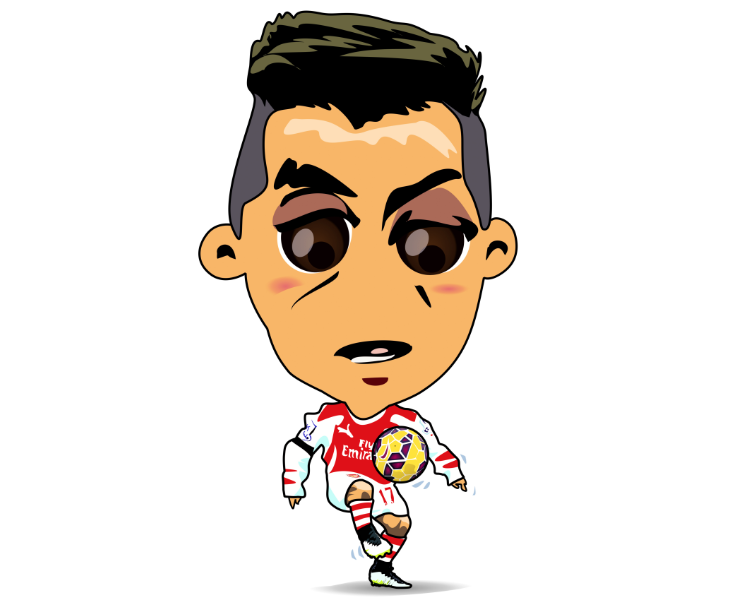 caricatura alexis sanchez 14