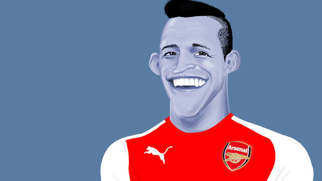 caricatura alexis sanchez 3
