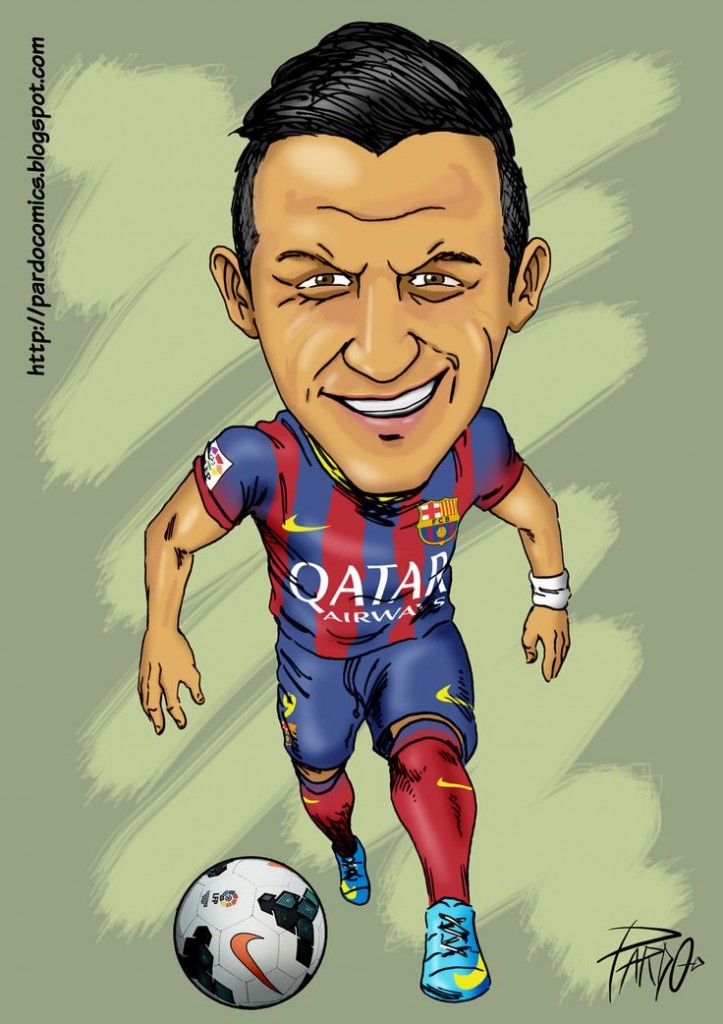 caricatura alexis sanchez 6