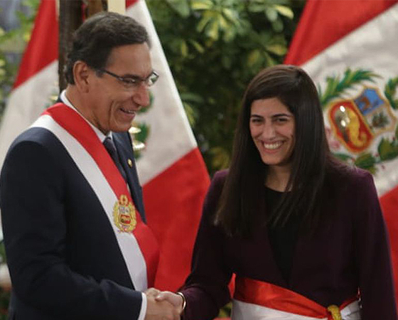 Martín Vizcarra y María Antonieta Alva, el día de su nombramiento.