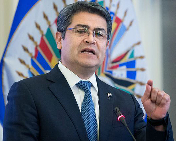 El presidente de Honduras, Juan Orlando Hernández.