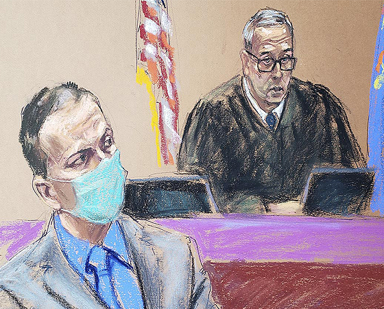 El retrato del juicio que encontró culpable a Derek Chauvin.