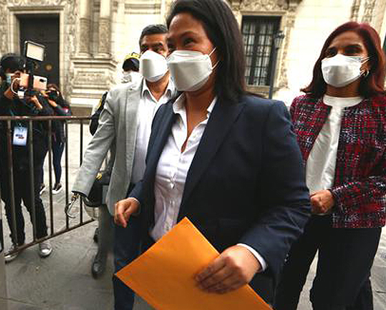 Keiko dejó la carta para Sagasti en la oficina de partes del Palacio Pizarro.
