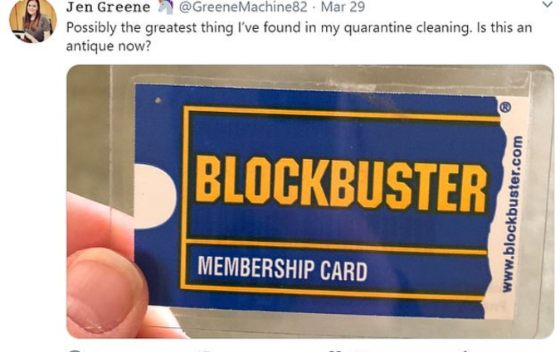 Una persona compartió su tarjeta Blockbuster del servicio que actualmente ya no existe.