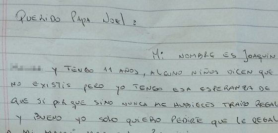 Pequeño de 11 años pide a santa por la salud de su madre con cáncer.