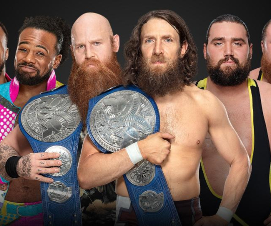 The New Dat vs Rowan y Daniel Bryan vs Heavy Machinery