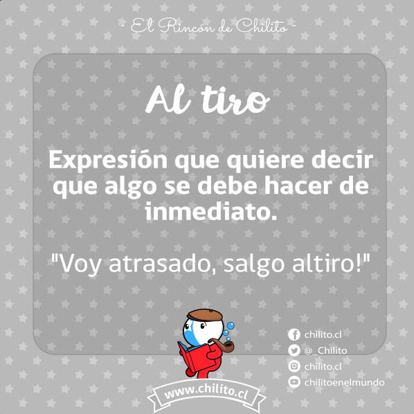 Cuál es el origen de la popular expresión Al tiro