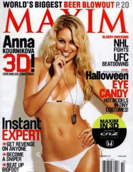 Así lucia la ex tenista rusa Anna Kournikova cuando era cotizada como modelo..