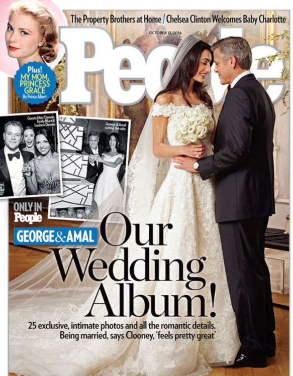 Amal Alamuddin: En 2014, finalmente uno de los solteros más codiciados de Hollywood, George Clooney, contraía matrimonio con la abogada, quien lució deslumbrante con un vestido creado por Oscar de la Renta, y cuyo valor se calcula en 380.000 dólares.