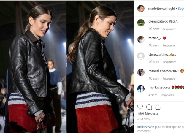 Carlota Casiraghi: La hija de Carolina de Mónaco es una fiel seguidora de la moda. Las prendas de cuero no quedan fuera de su closet y complementa sus looks informales por ejemplo con chaquetas de este material.
