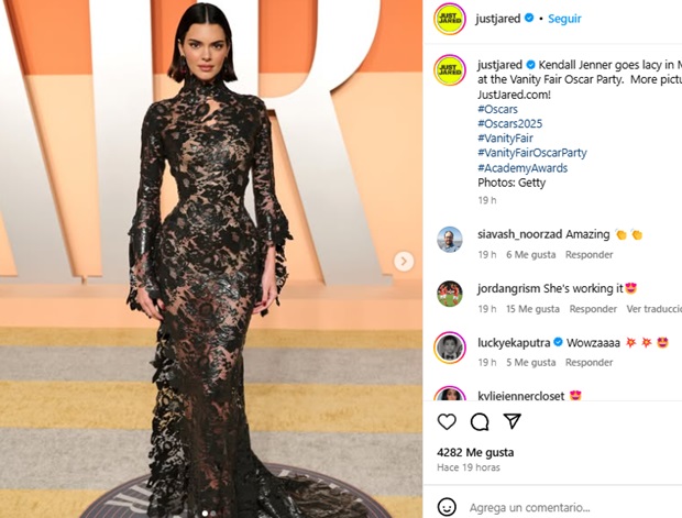 Kendall Jenner luciendo un Mugler.