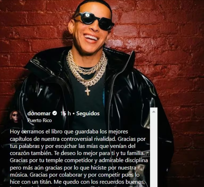 Daddy Yankee se reconcilia con Don Omar por la religión y fans abrazan