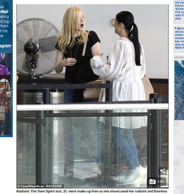 Elle Fanning, totalmente al natural / Captura www.dailymail.co.uk
