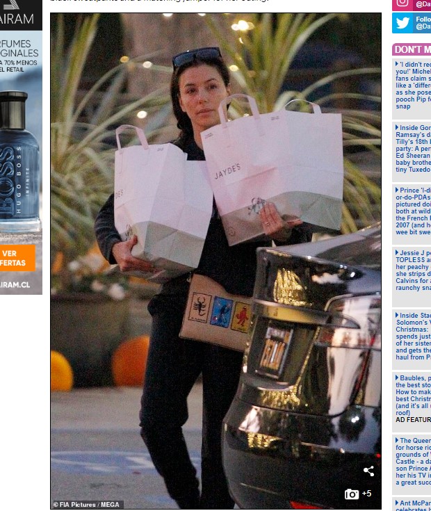 La actriz de "Amas de Casa Desesperadas" había participado de un evento días atrás, al que asistió mucho más elegante / Captura www.dailymail.co.uk
