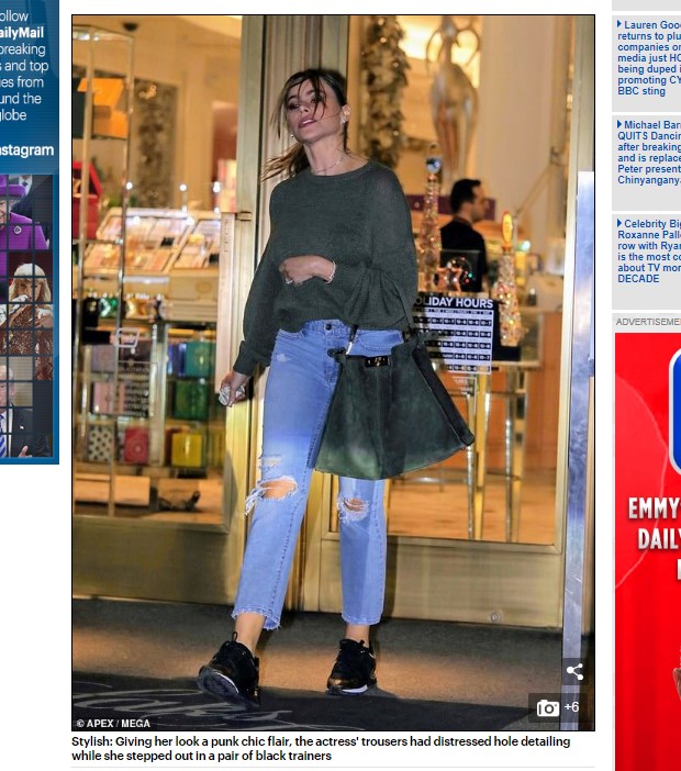 La actriz colombiana se prepara para festejar junto a sus seres queridos / Captura www.dailymail.co.uk