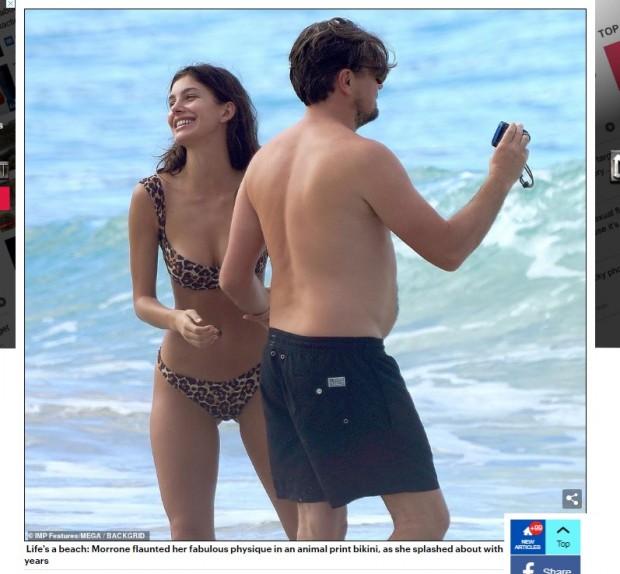La sonrisa fue una constante, en especial en la modelo nacida en Buenos Aires / Captura www.dailymail.co.uk