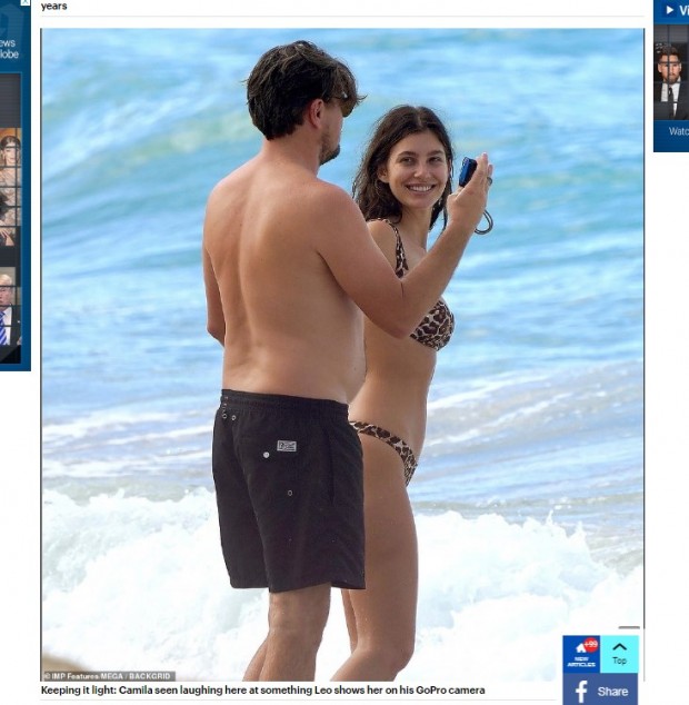 El actor y la modelo viajaron para pasar año nuevo / Captura www.dailymail.co.uk