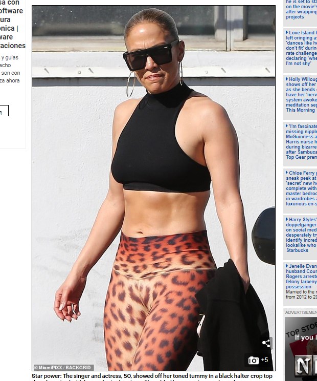 Jennifer Lopez se prepara para el Super Bowl, donde encabezará el show de medio tiempo junto a Shakira / Captura www.dailymail.co.uk
