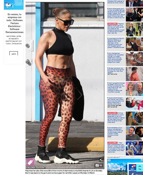 JLO estaba nominada en los SAG Awards como mejor actriz de reparto por "Hustlers", pero no pudo ganar el premio / Captura www.dailymail.co.uk