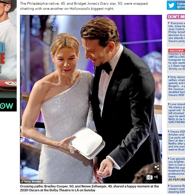 La actriz de 50 años ganó el premio a mejor actriz por "Judy" / Captura www.dailymail.co.uk