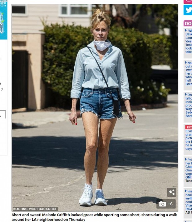 La actriz de "Secretaria Ejecutiva" fue detectada dando un paseo en Los Ángeles / Captura www.dailymail.co.uk