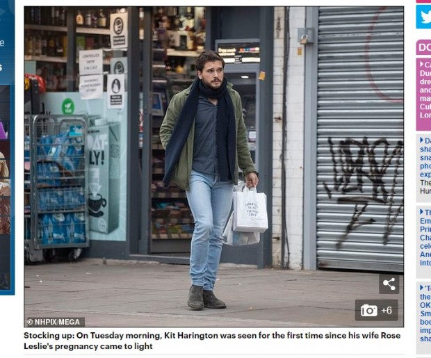 El ex-Game of Thrones intentó una salida de bajo perfil en Londres / Captura www.dailymail.co.uk
