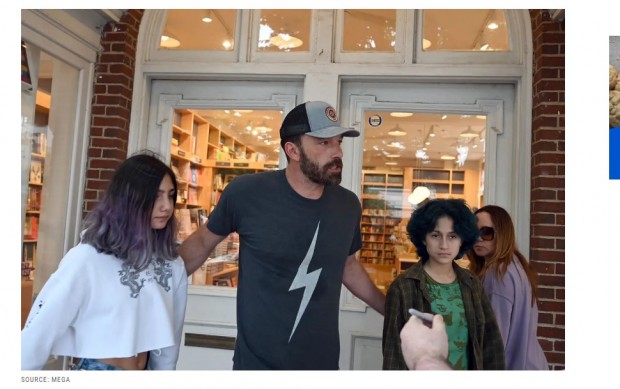 Ben Affleck hizo las veces de "padre" con Emme, una de las hijas de JLO / Captura radaronline.com