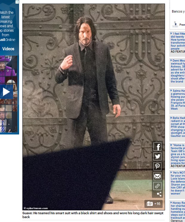 El actor de 56 años rodó escenas nocturnas para la cinta que se estrenará en 2022 / Captura www.dailymail.co.uk