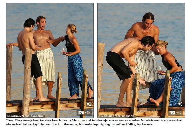 Junto a los novios artistas se encontraban algunos amigos / Captura www.dailymail.co.uk