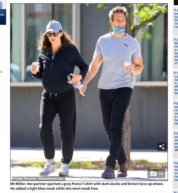 Jennifer Garner, captada junto a John Miller / Captura www.dailymail.co.uk