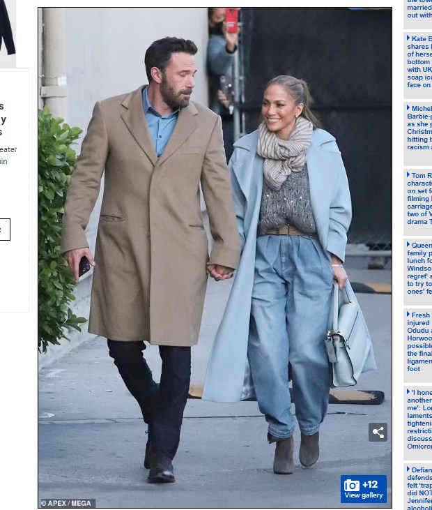 Ben Affleck y Jennifer Lopez, captados juntos tras gran polémica protagonizada por el actor / Captura www.dailymail.co.uk