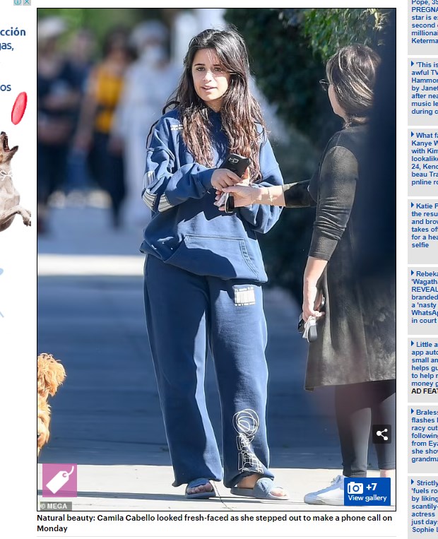 Esta salida se da tras su ruptura con el también cantante Shawn Mendes / Captura www.dailymail.co.uk