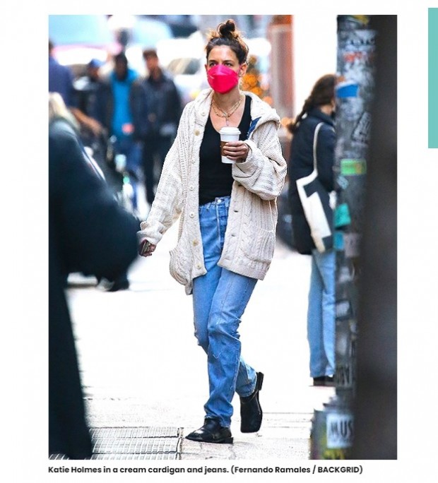 Katie Holmes, fotografiada en Nueva York / Captura hollywoodlife.com