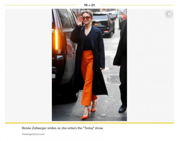 Renée Zellwegger, fotografiada sin los rellenos con los que se la vio recientemente / Captura pagesix.com