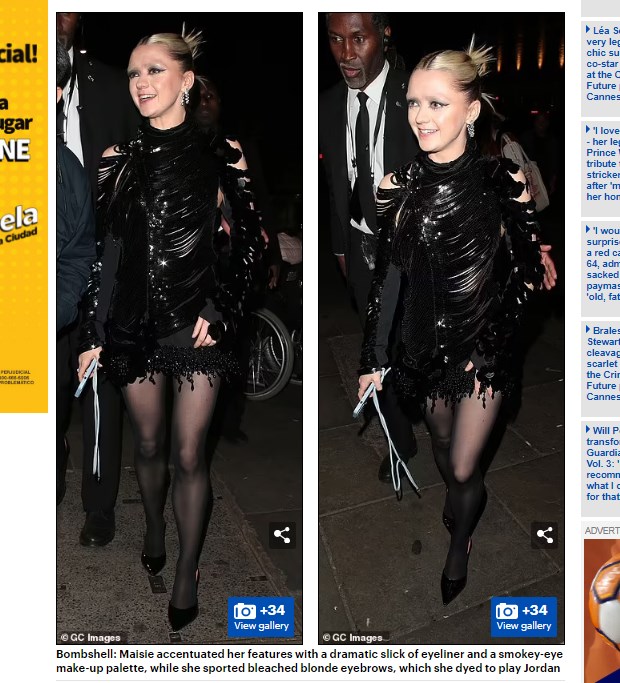 La actriz protagoniza la bioserie sobre los "Sex Pistols" interpretando a Pamela Rooke / Captura www.dailymail.co.uk