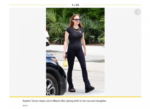 Sophie Turner sorprendió a todos por su aspecto, a tan solo dos semanas de dar a luz / Captura pagesix.com