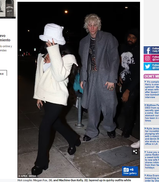 Megan Fox y su novio, captados en un concierto de Landon Barker / Captura www.dailymail.co.uk