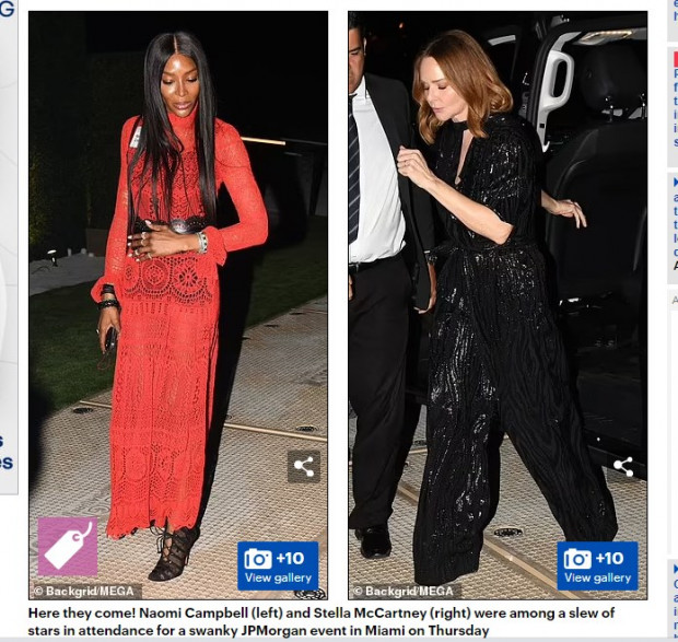 Junto a ella estuvieron otros famosos, como Stella McCartney y su padre Paul / Captura www.dailymail.co.uk