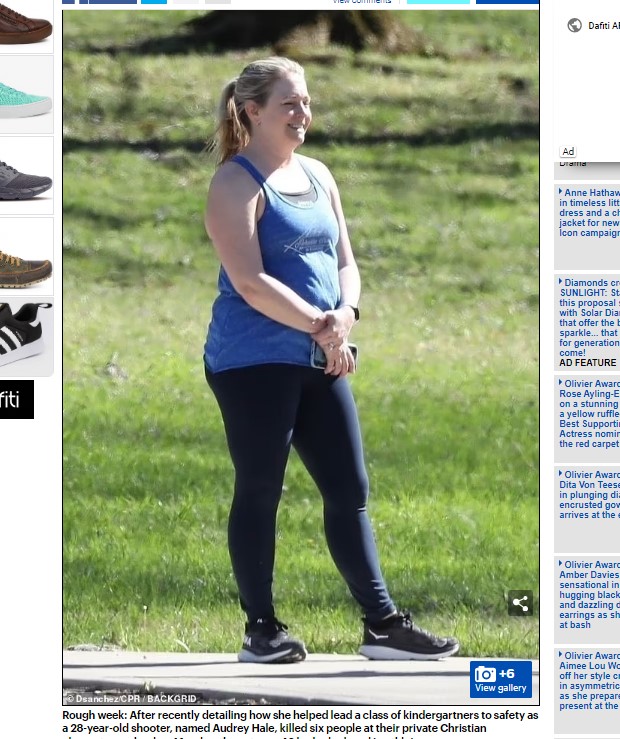 Melissa Joan Hart, fotografiada en las afueras de su hogar de Nashville / Captura www.dailymail.co.uk