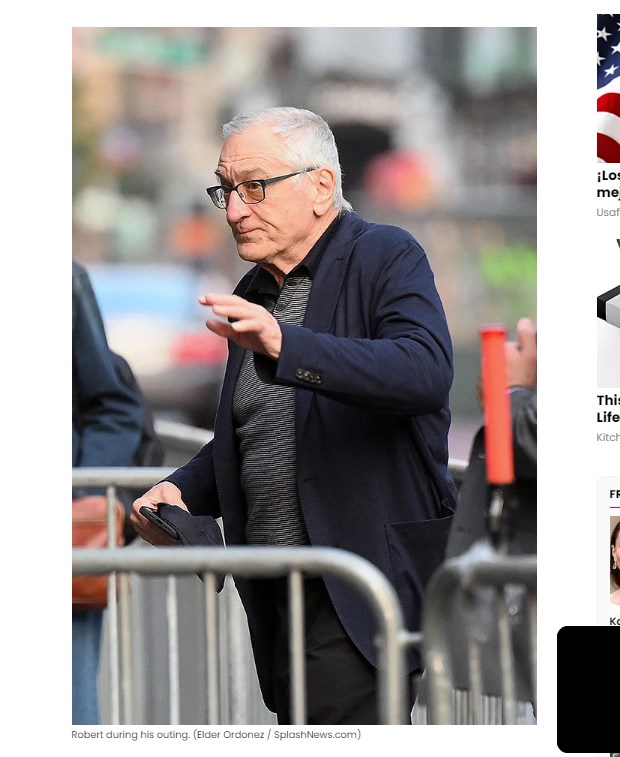 Robert De Niro, fotografiado por primera vez desde que reveló que tuvo un hijo a sus 79 años / Captura hollywoodlife.com