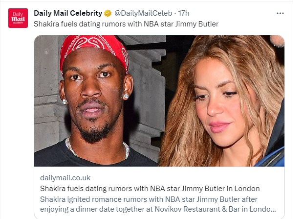 Shakria es sorprendida con estrella de la NBA y dispara nuevas especulaciones / Captura twitter.com/DailyMailCeleb
