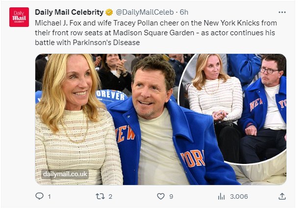 Michael J. Fox, fotografiado por paparazzis después de mucho tiempo / Captura twitter.com/DailyMailCeleb
