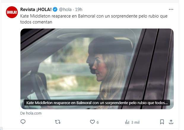 Kate Middleton sorprende a todos con el cambio de look que llevó a un servicio religioso / Captura x.com/hola