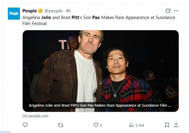 Pax Jolie-Pitt sorprendió a todos: reapareció 1 año y medio después de accidente, y aun se lo vio con secuelas / Captura x.com/people