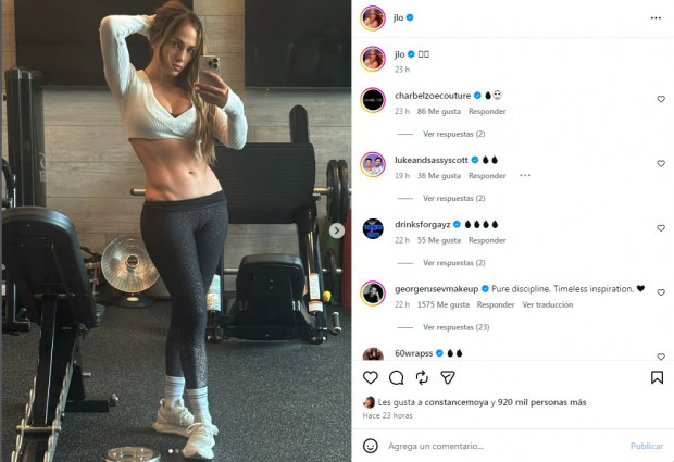 SIn embargo, dejó en claro que nunca dejó de someterse a los trabajos / www.instagram.com/jlo