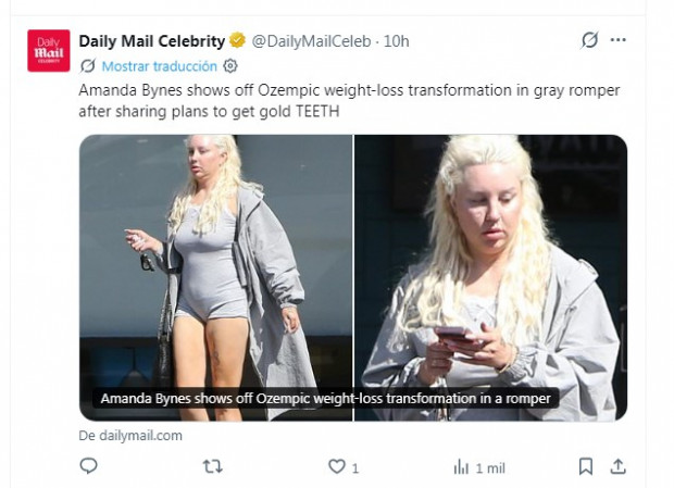 Amanda Bynes baja peso