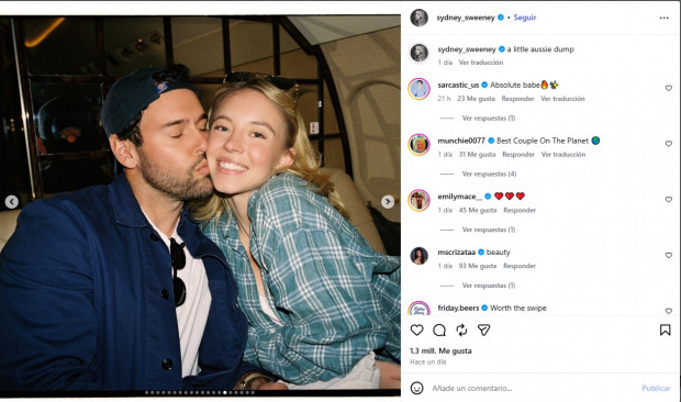 Las imágenes que compartiói superaron el millón de "me gusta" / www.instagram.com/sydney_sweeney