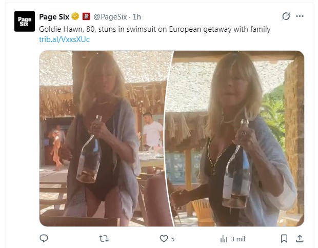 Goldie Hawn traje de baño