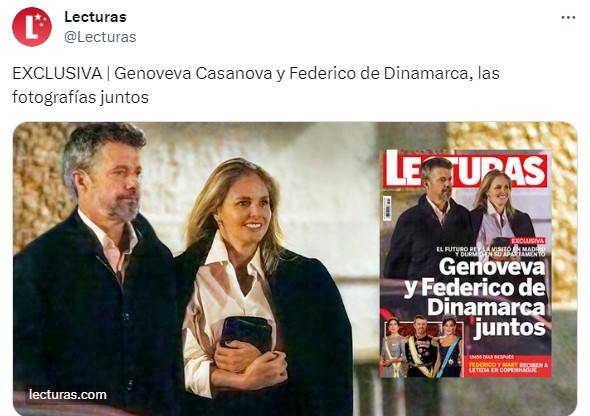 La imagen que causó el revuelo en Dinamarca. Captura: Lecturas (X).